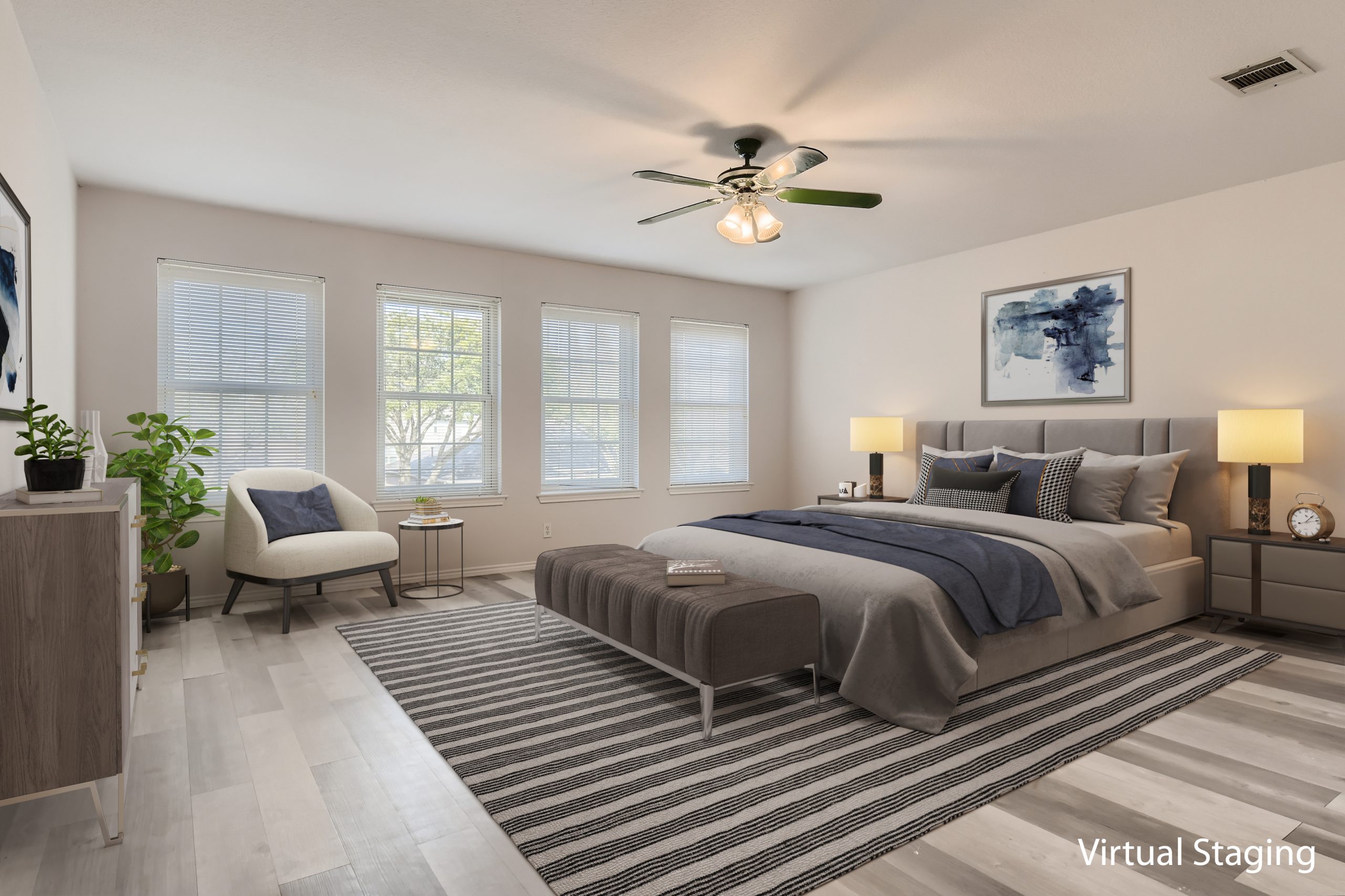 digital furniture added to vacant bedroom compliant for mls to show how virtual staging works