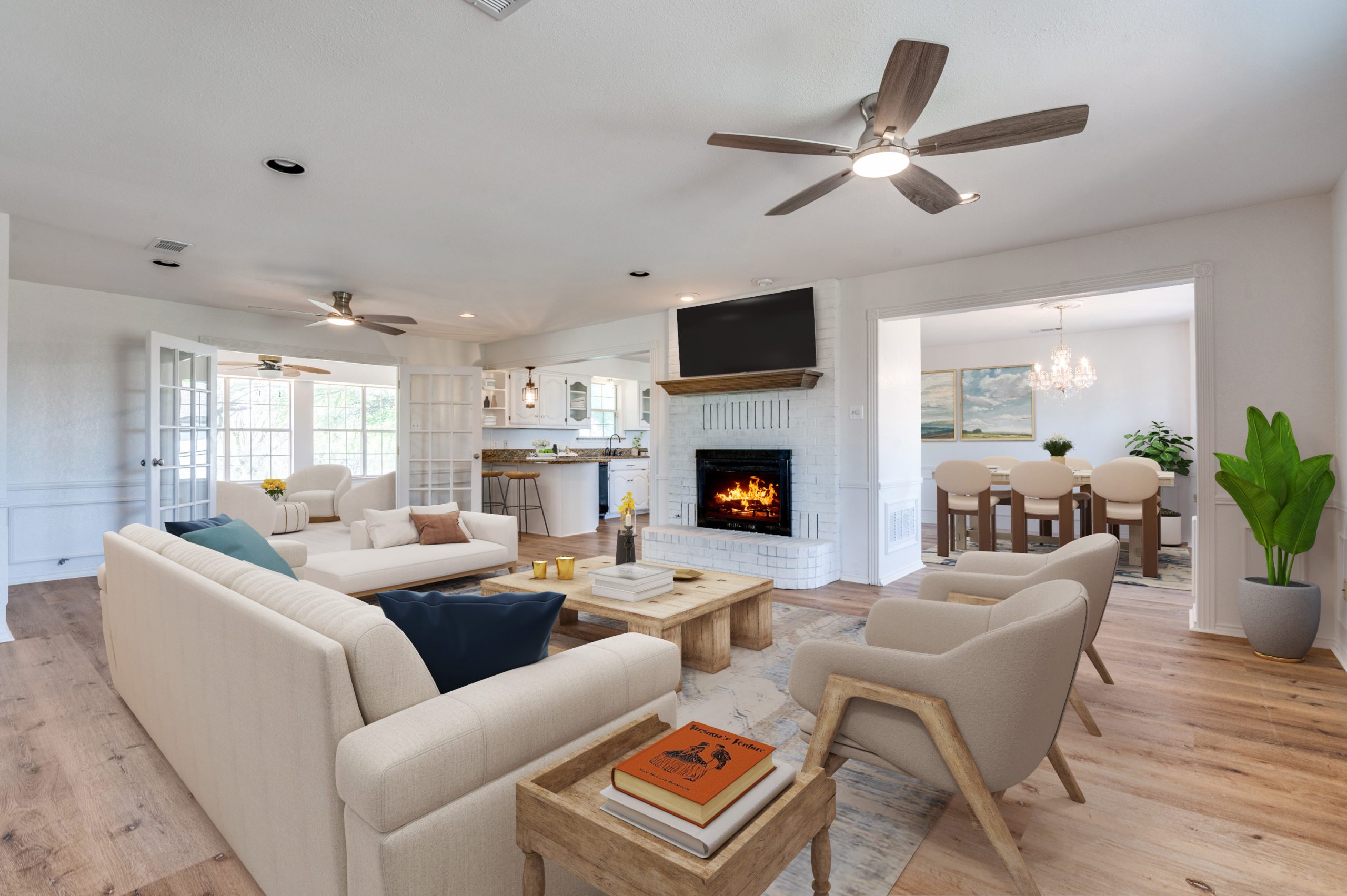 residential living room - after virtual staging