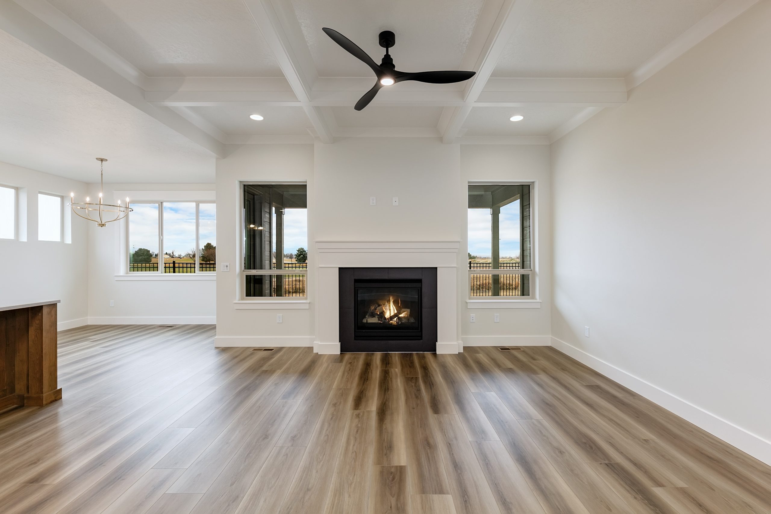 Spring Staging Trends: residential living room before virtual staging