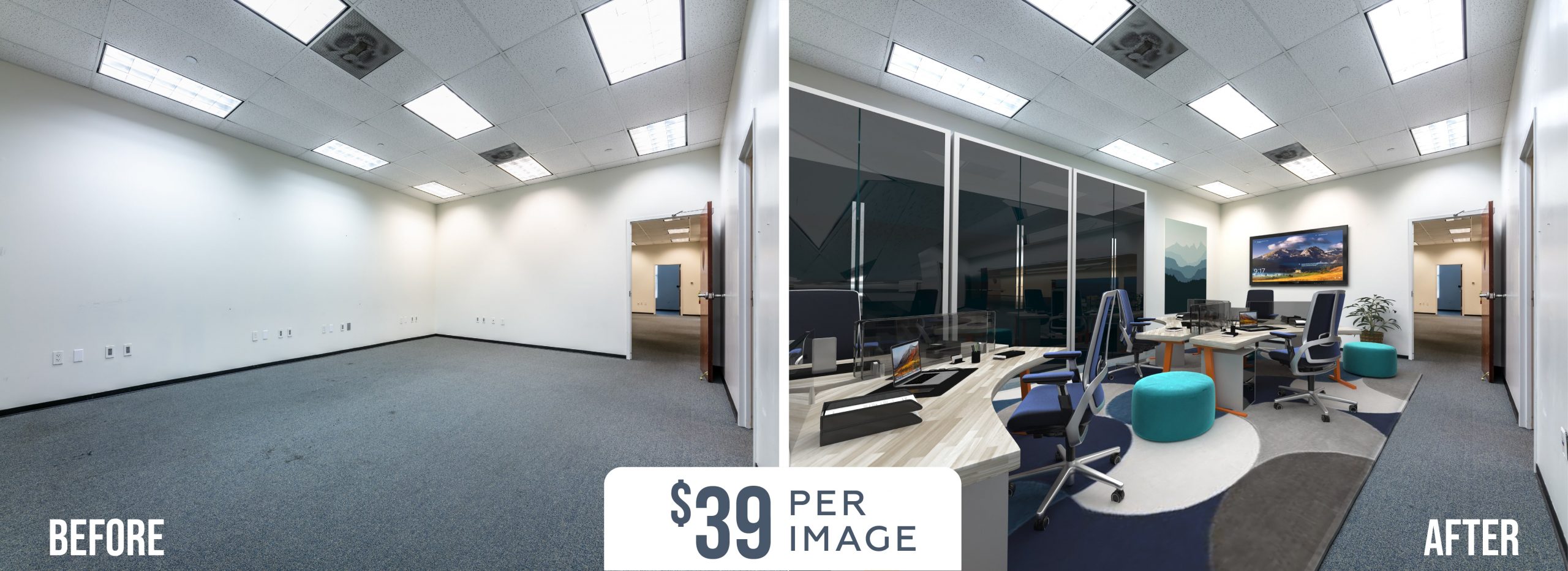 Commercial Virtual Staging - Before & After