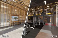 Virtual Remodeling, Before and After of a Gym