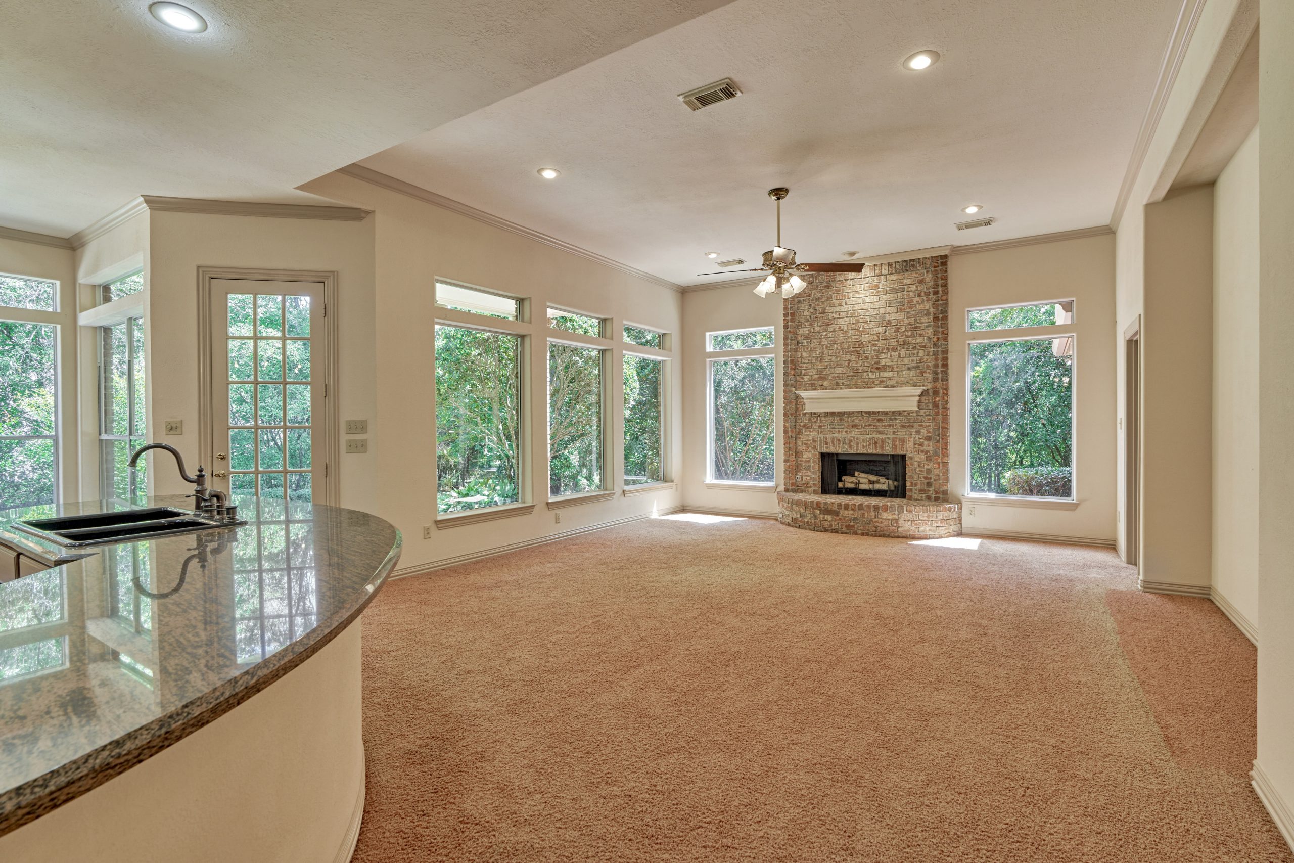 living room of a residential property before a virtual home renovation