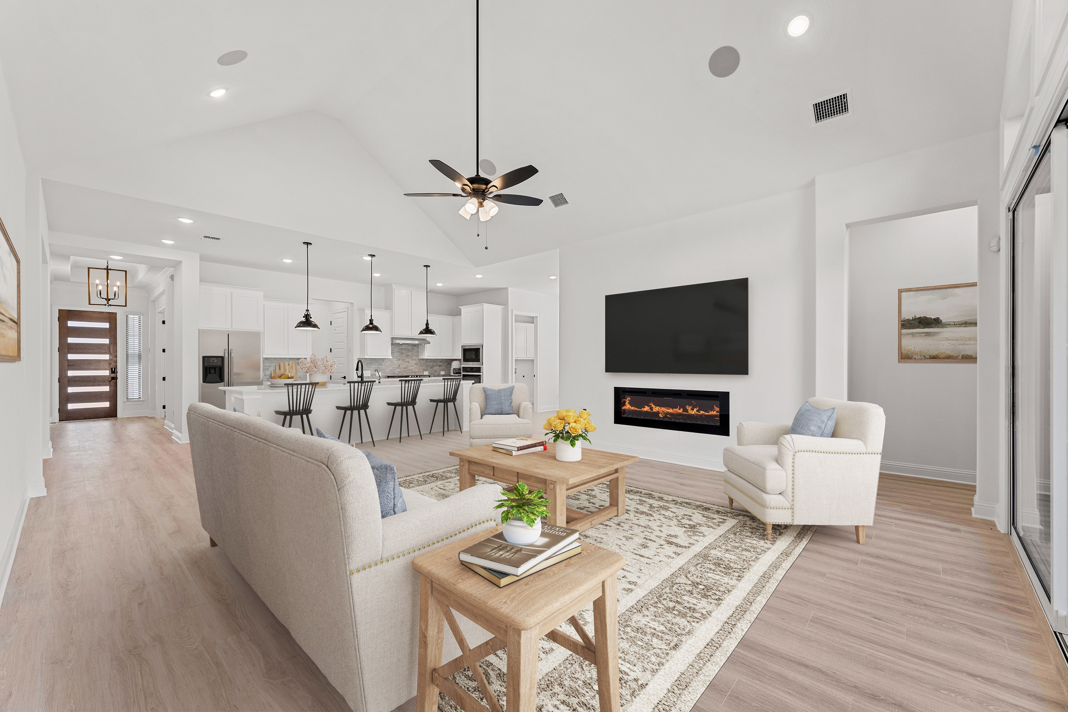 Farmhouse/Rustic Virtual Staging Furniture Style