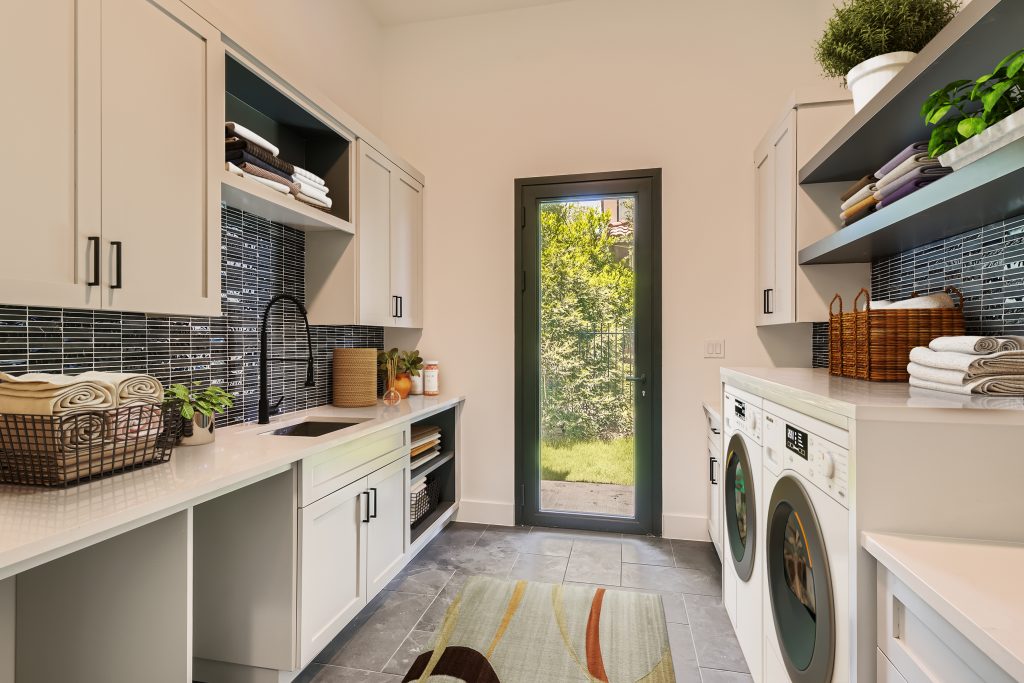 virtually staged laundry room