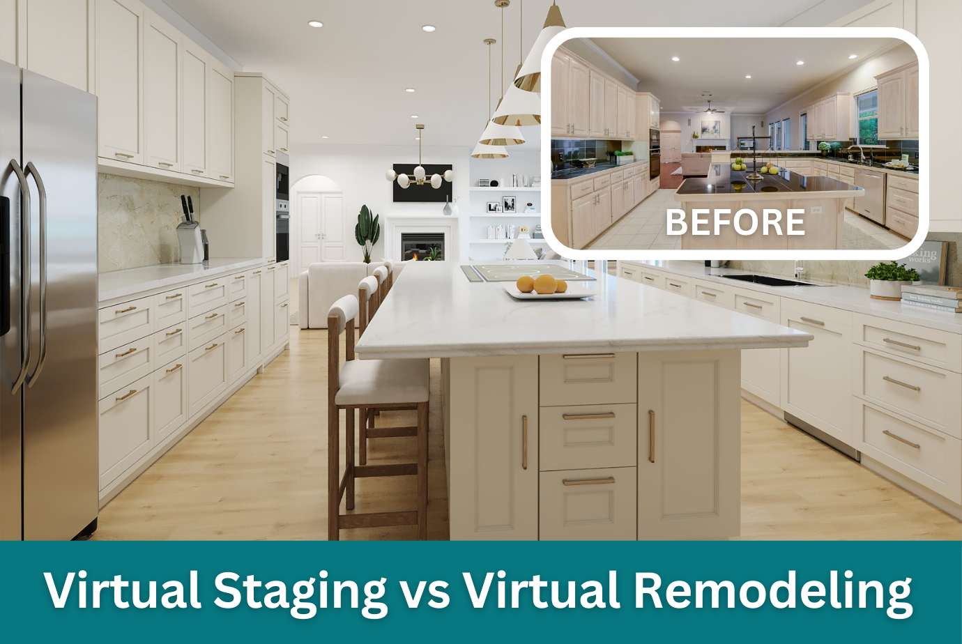 Virtual staging vs virtual remodeling