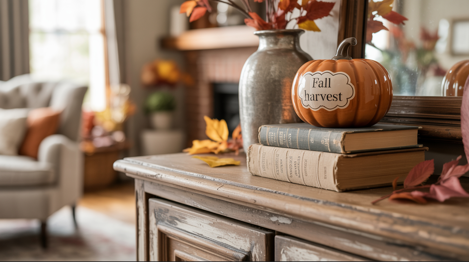 fall home staging trends_fall harvest pumpkin