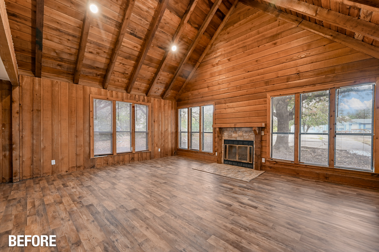 before image of vacant living room