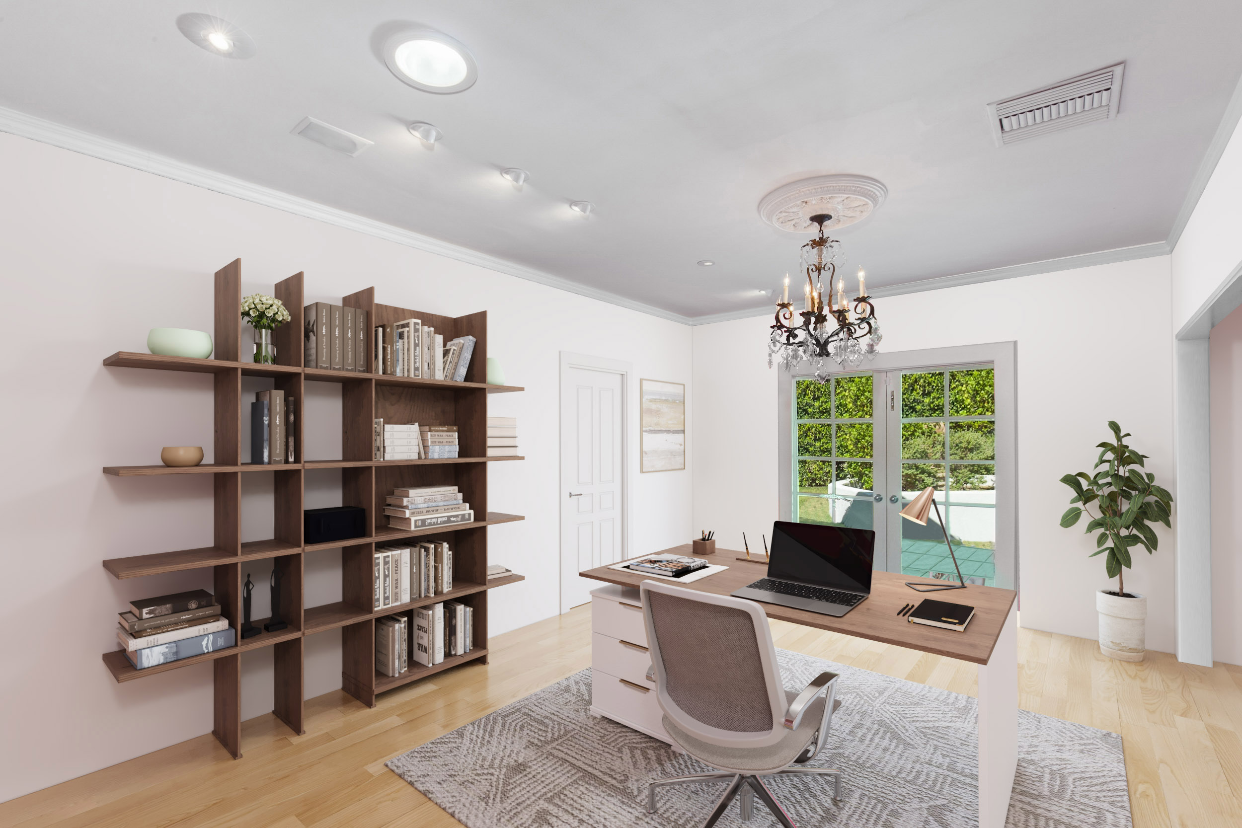 home office space - after virtual remodel